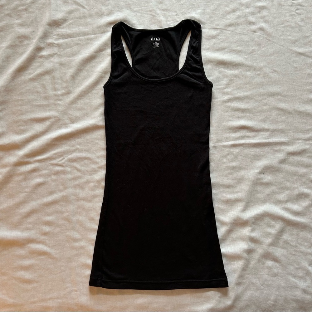 A.N.A. Sexy Black Racer Back Tank Top Size XS